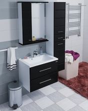 Мебель для ванной СанТа Омега Люкс 65 подвесная черная