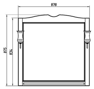 Зеркало ASB-Mebel Верона 90 бежевое