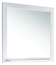 Зеркало ASB-Mebel Бергамо 85 белое с серебряной патиной