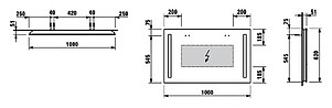 Зеркало Laufen Pro A 4.4725.2.996.144.1 100x62 с вертикальной подсветкой