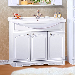 Мебель для ванной Бриклаер Лючия 100 белый глянец