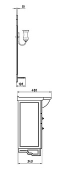 Зеркало ASB-Mebel Астра нсв декор 85 белое