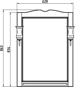 Зеркало ASB-Mebel Верона 65 белое