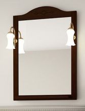 Зеркало ASB-Mebel Флоренция Квадро 60 бук тироль со светильниками