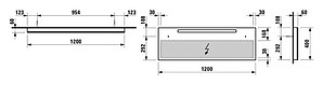 Зеркало Laufen Alessi one 4.4843.1.097.200.1 120x40 с подсветкой