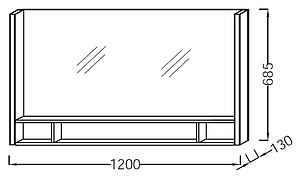 Зеркало Jacob Delafon Terrace EB1183-NF 120 см