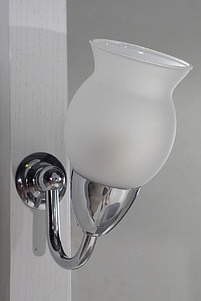 Зеркало ASB-Mebel Флоренция 65 белое, патина серебро со светильниками