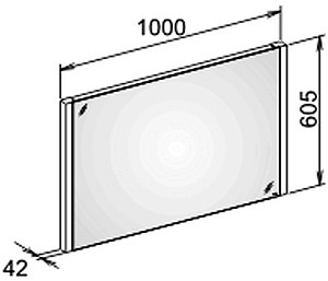 Зеркало Keuco Royal Reflex 100 см