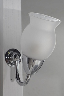 Зеркало ASB-Mebel Флоренция Квадро 80 белое, патина серебро со светильниками