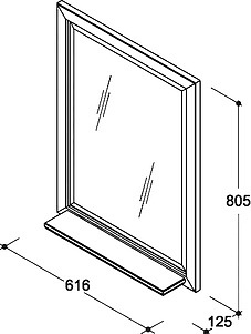 Зеркало Caprigo Альбион 60/70 BIANCO Antico