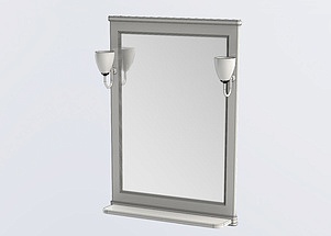 Зеркало Aquanet Валенса 70 белый краколет/серебро