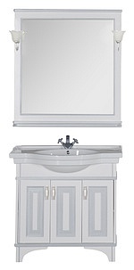 Зеркало Aquanet Валенса 90 белый краколет/серебро