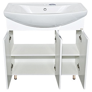Мебель для ванной Misty Лаванда 80 белая эмаль, прямая