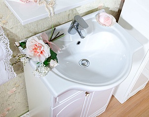 Мебель для ванной Бриклаер Лючия 60 белый глянец
