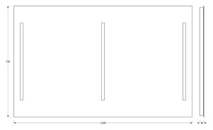 Зеркало Evoform Ledline BY 2121 120x75