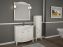 Мебель для ванной ASB-Mebel Флоренция 85 белая патина серебро, массив ясеня