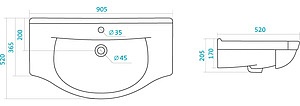 Мебель для ванной Style Line Эко Стандарт №26 90 белая