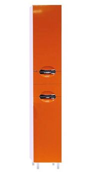 Шкаф-пенал Misty Жасмин 35 R оранжевая эмаль, с корзиной