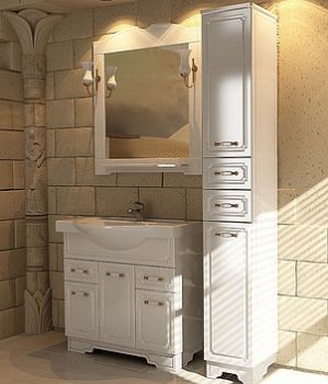 Мебель для ванной ASB-Mebel Астра нсв декор 85 белая