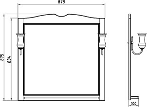 Мебель для ванной ASB-Mebel Верона 90 бежевая