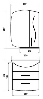 Мебель для ванной ASB-Mebel Грета 60