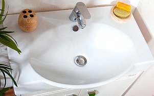 Мебель для ванной Бриклаер Аргентина 75 светлая лиственница, белый глянец