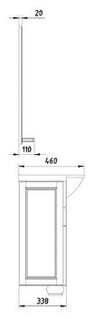 Мебель для ванной ASB-Mebel Бергамо 85 белая, патина серебро, витраж