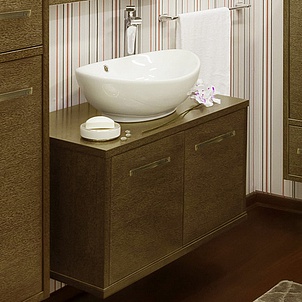 Мебель для ванной Sanflor Румба 82 венге, патина золото