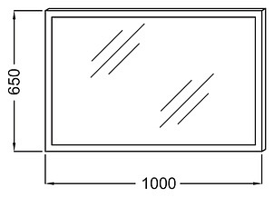 Зеркало Jacob Delafon Escale EB1442-NF 100 см