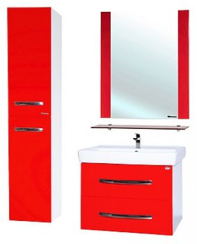 Мебель для ванной Bellezza Рокко 50 подвесная красная 2 ящика