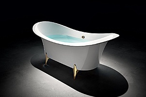 Акриловая ванна Gruppo Treesse Grande Dame ножки золото