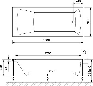 Акриловая ванна Royal Bath Vienna RB 953200 140 см