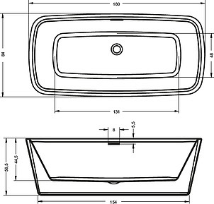 Акриловая ванна Riho Admire FS 180x84