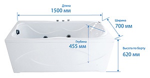 Акриловая ванна Triton Эмма-150