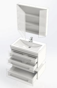 Мебель для ванной Aquanet Нота 75 белая