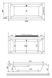 Акриловая ванна Excellent Crown II 180x80