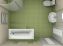 Комплект  Чугунная ванна Roca Continental 21291100R (170х70) + Ножки Roca 600224 универсальные + Комплект для ванной Grohe BauLoop 118105000