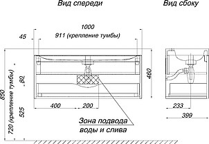 Мебель для ванной Aqwella 5 stars Верона 100 акация