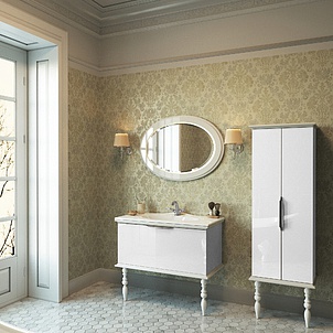 Мебель для ванной Edelform Decora 100 белый глянец