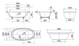 Стальная ванна Kaldewei Ellipso Duo Oval 232 с покрытием Easy-Clean