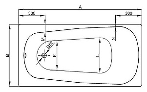 Стальная ванна Bette Form 3800 AD, PLUS