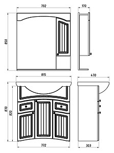 Мебель для ванной ASB-Mebel Лилия лайн 80