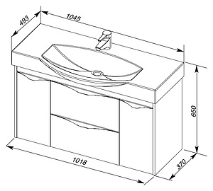 Мебель для ванной Aquanet Франка 105 белая