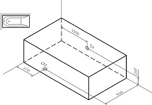 Акриловая ванна Am.Pm Sense 150х70