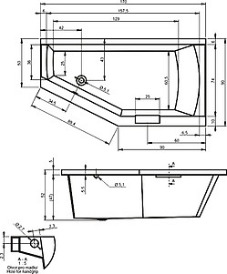 Акриловая ванна Riho Geta 170 L