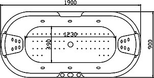 Акриловая ванна Victory Spa Epsilon 190 S-3