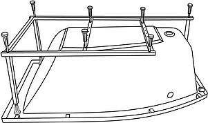 Акриловая ванна Excellent Magnus 160x95 правая