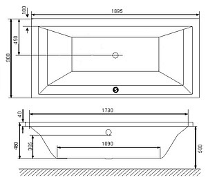 Акриловая ванна Excellent Crown Grand 190x90