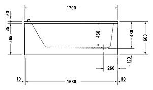 Акриловая ванна Duravit Starck 170х75