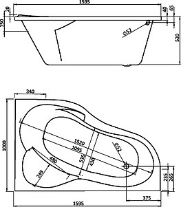 Акриловая ванна Santek Ибица XL R